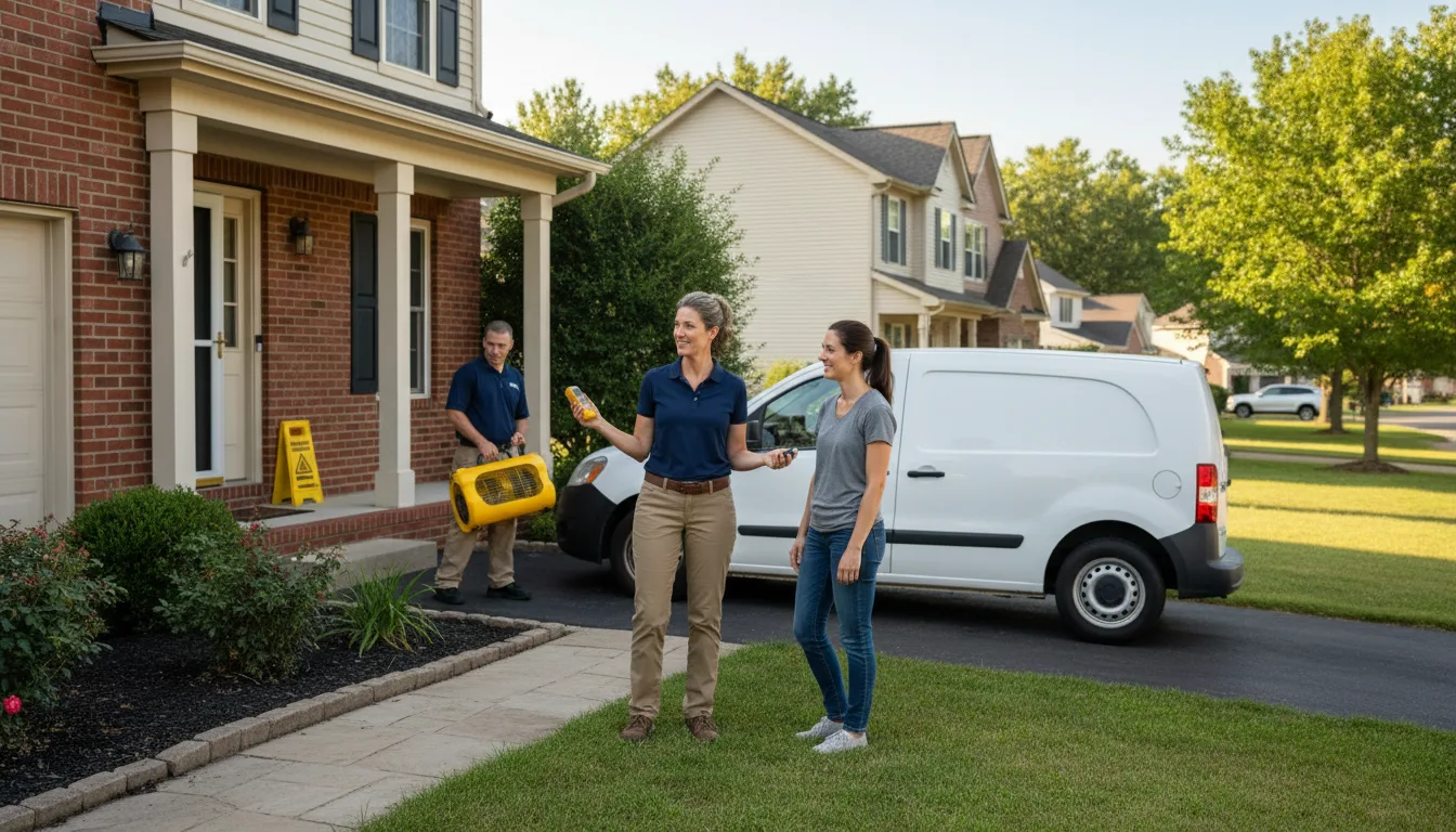 Residential water damage restoration in Moyie Springs, ID